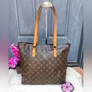 Authentic Louis Vuitton Cabas Mezzo MM Tote Bag